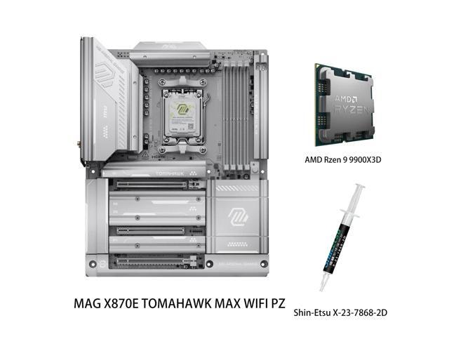 MSI MAG X870E Tomahawk WiFi Motherboard and AMD Ryzen 9 9900X3D CPU Combo: $1,499.99 MSI MAG X870E Tomahawk WiFi Motherboard and AMD Ryzen 9 9900X3D CPU Combo: $1,499.99