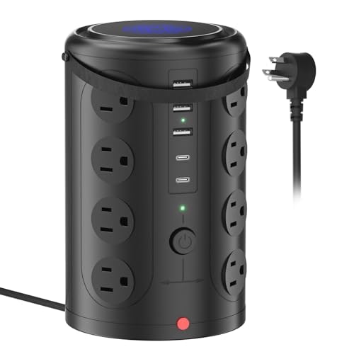 5-Foot Power Strip Tower Surge Protector with 16 Outlets and 5 USB Ports: $22.69