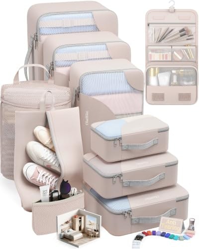 OlarHike 10-Piece Travel Packing Cube Set: $19.98
