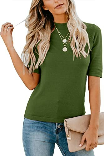 Letsrunwild Women's Mock Turtleneck Dressy Top: $14.98