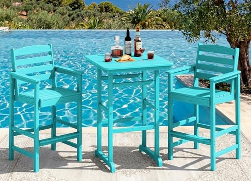 Serwall 3-Piece HDPE Bar Height Adirondack Chair and Table Set: $254.99 Serwall 3-Piece HDPE Bar Height Adirondack Chair and Table Set: $254.99