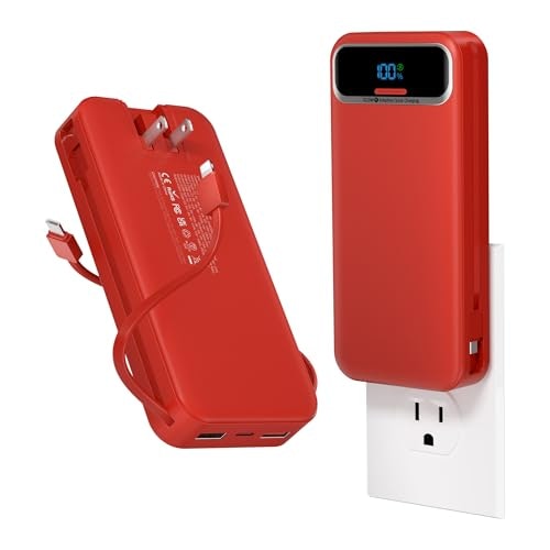 Aonidi 20,000mAh Portable Charger with Built-in Cables and AC Wall Plug: $39.98 Aonidi 20,000mAh Portable Charger with Built-in Cables and AC Wall Plug: $39.98