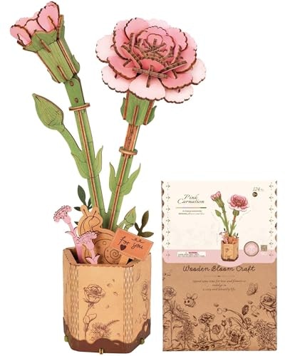 Wowood 3D Flower Wooden Puzzle 124-Piece Set: $11.99