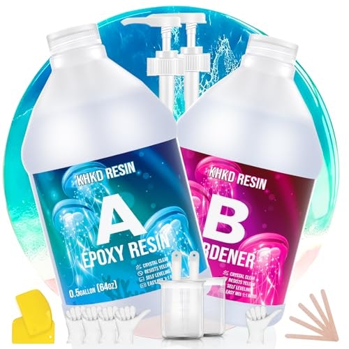 KHKD 1-Gallon Crystal Clear Epoxy Resin Kit: $33.99