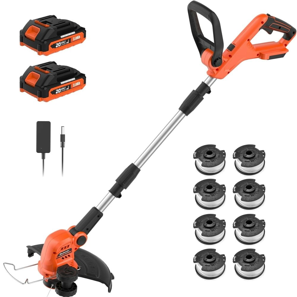 Maxlander 20V 12-Inch Cordless String Trimmer and Edger 2-Battery Kit: $65.99