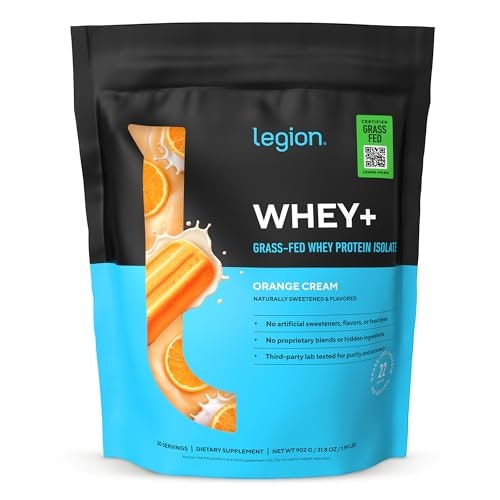 Legion Whey+ Grass-Fed Whey Protein Isolate 30-Serving Tub: $55.24