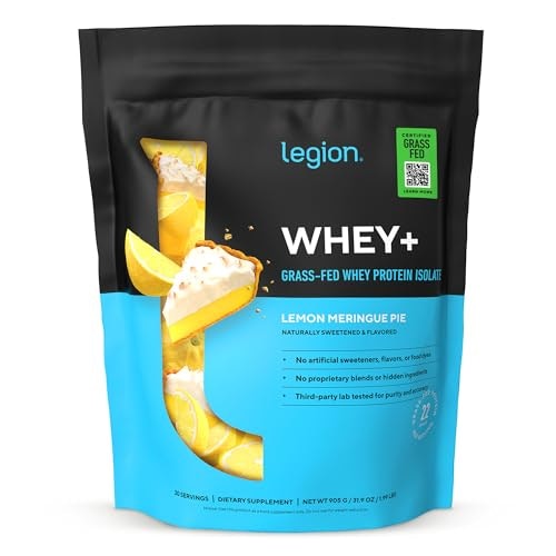 Legion Whey+ Grass-Fed Whey Isolate Protein Powder 30-Servings: $49.99