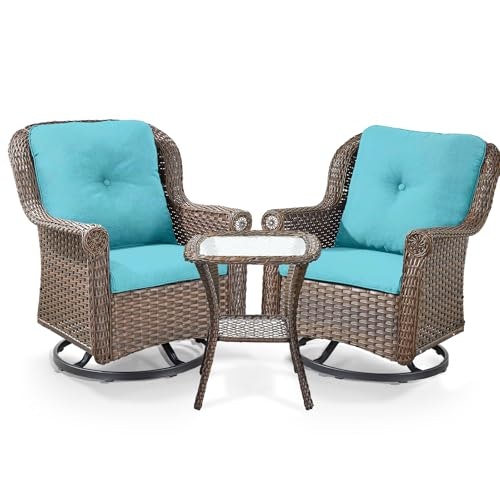 Actrest 3-Piece Patio Swivel Chair and Side Table Set: $505.74 Actrest 3-Piece Patio Swivel Chair and Side Table Set: $505.74