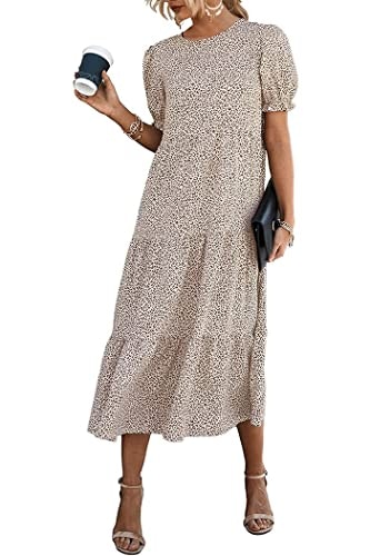 Prettygarden Women's Short Sleeve Floral Midi Dress: $34.39