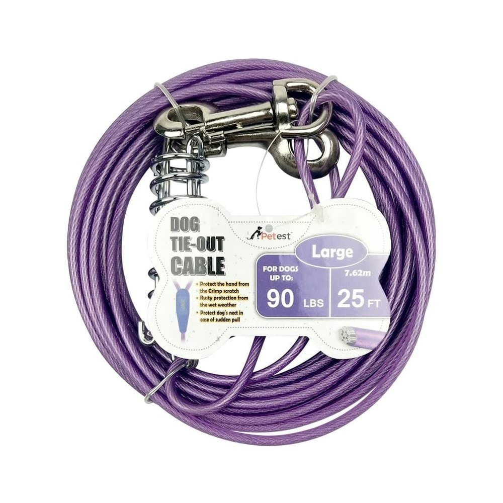 Petest 25-Foot Dog Tie-Out Cable: $14.99 Petest 25-Foot Dog Tie-Out Cable: $14.99