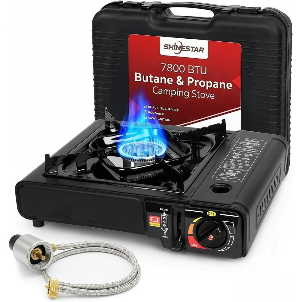 Portable Dual Fuel Gas Stove: $28.78