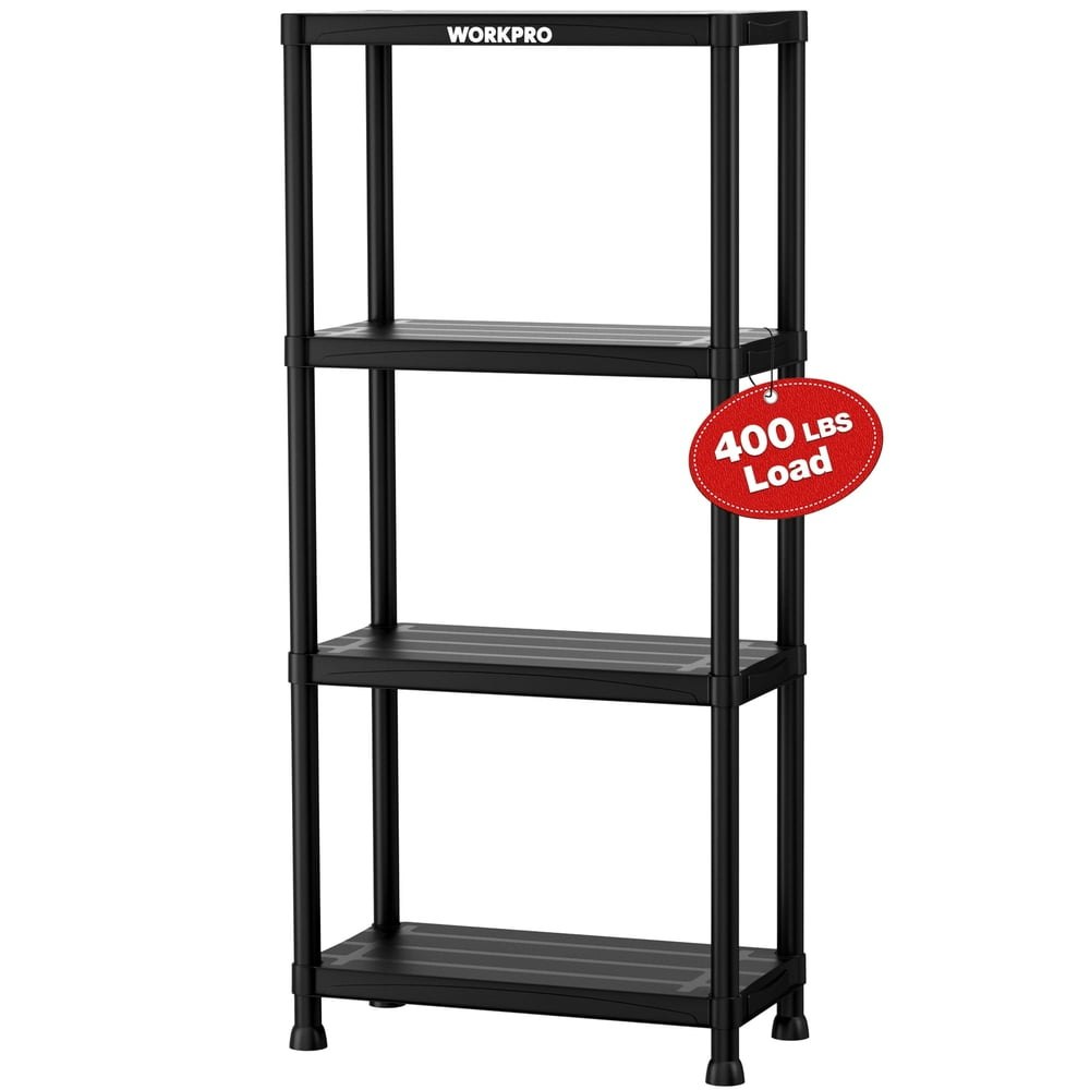 Workpro 4-Tier Plastic Storage Shelf: $39.99