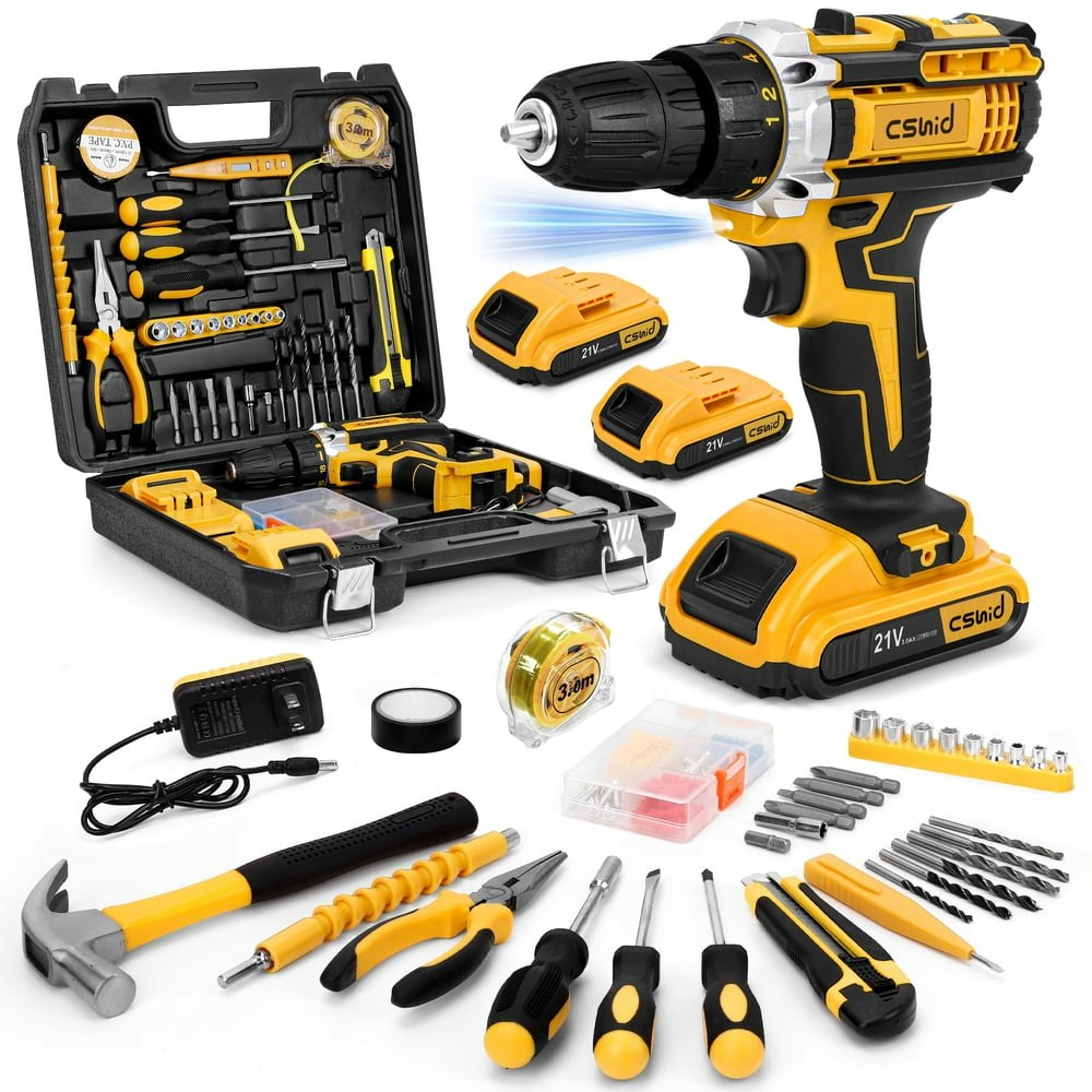 Cshidworld 95-Piece 21V Cordless Drill Tool Set: $45.99 Cshidworld 95-Piece 21V Cordless Drill Tool Set: $45.99