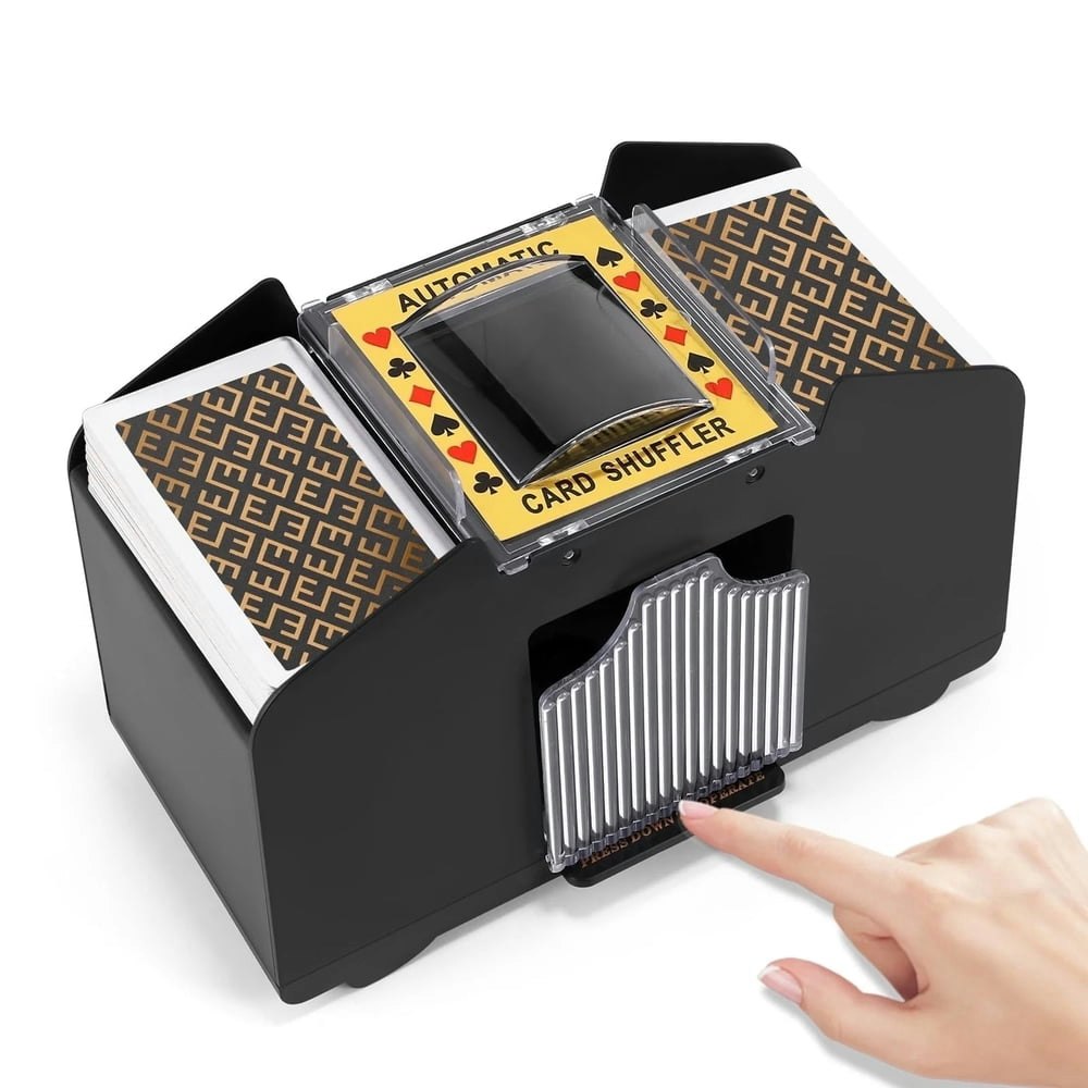 Wigach 4-Deck Automatic Card Shuffler: $15.99 Wigach 4-Deck Automatic Card Shuffler: $15.99