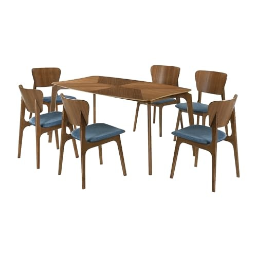 Armen Living Kalia 7-Piece Wood Dining Set: $730.92