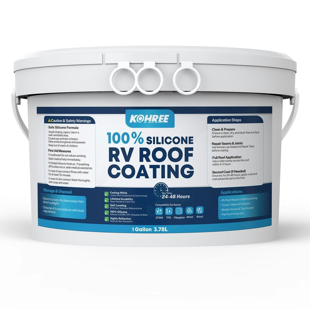 Kohree 1-Gallon RV Silicone Roof Coating: $59.99 Kohree 1-Gallon RV Silicone Roof Coating: $59.99