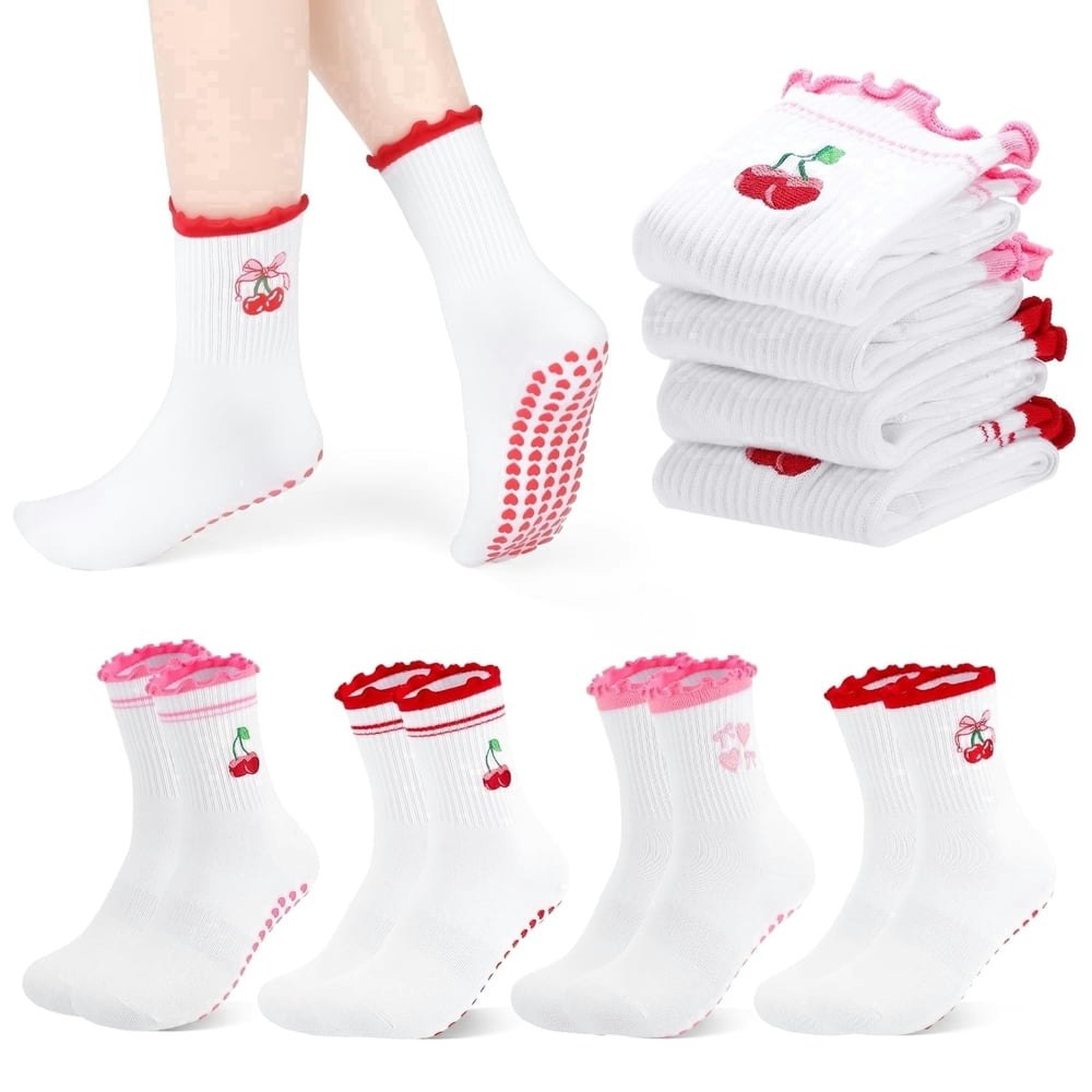 Bocaoying Non-Slip Pilates Yoga Socks 4-Pack: $8.99 Bocaoying Non-Slip Pilates Yoga Socks 4-Pack: $8.99