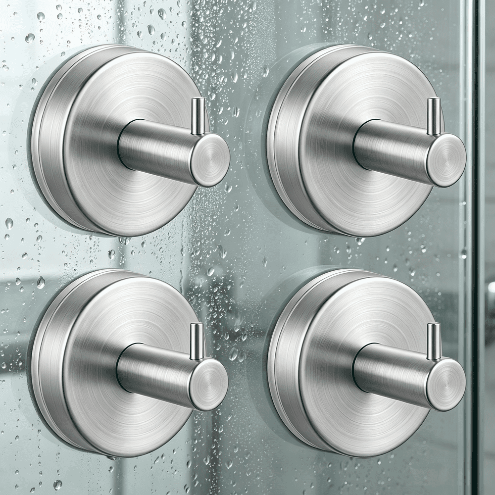 Suction Cup Shower Hooks 4-Pack: $13.99 Suction Cup Shower Hooks 4-Pack: $13.99