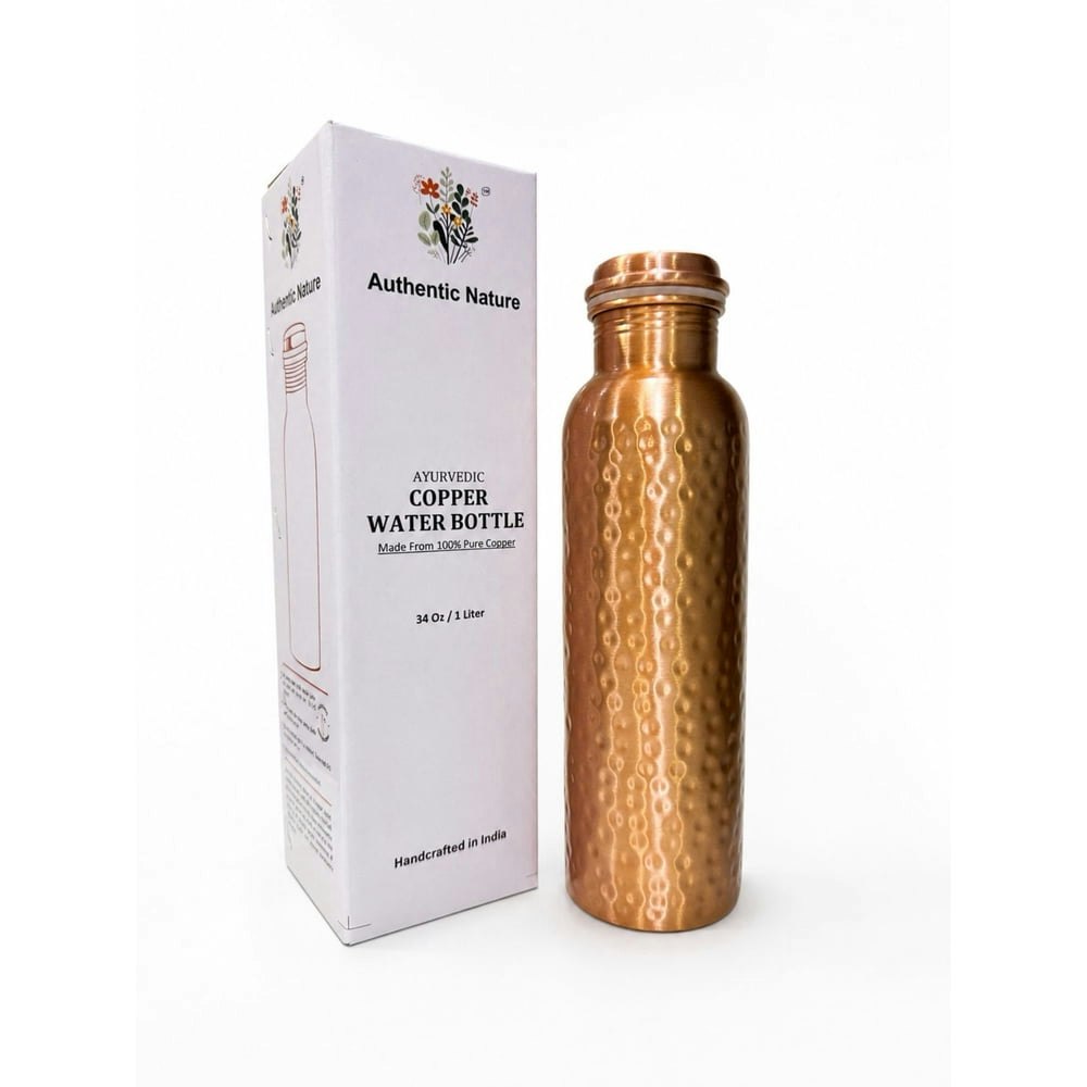 Authentic Nature 1-Liter Hammered Copper Water Bottle: $25.98 Authentic Nature 1-Liter Hammered Copper Water Bottle: $25.98