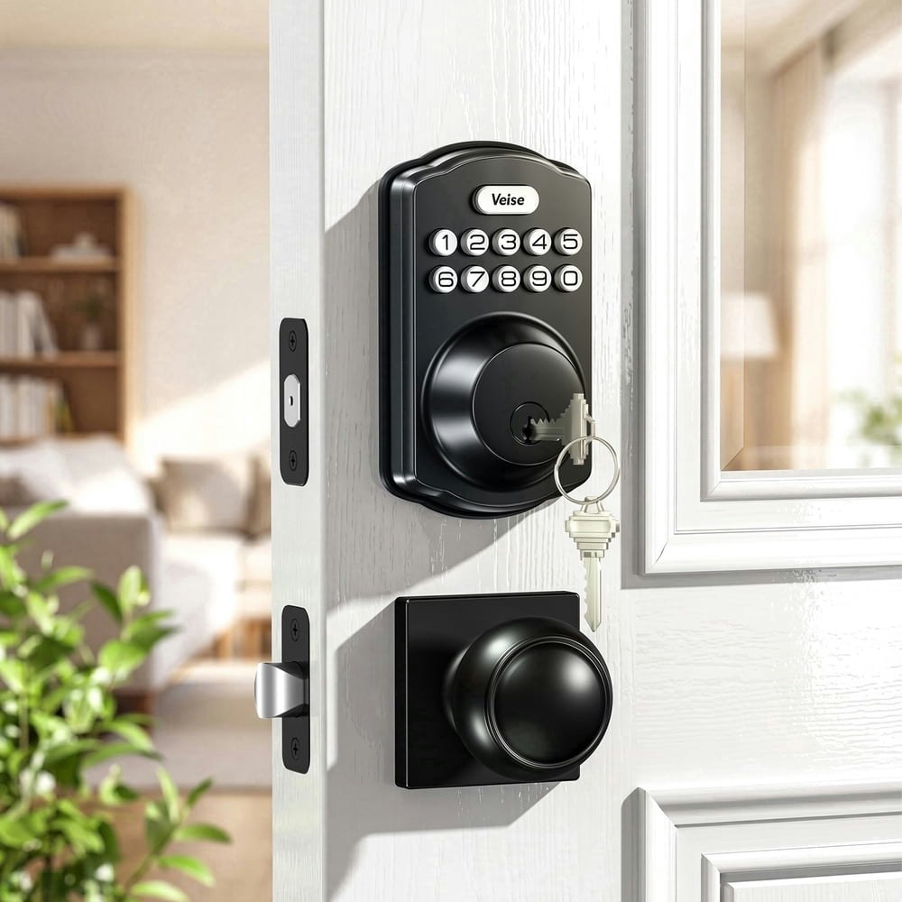 Veise Electronic Keyless Entry Deadbolt with 2 Knobs: $59.99 Veise Electronic Keyless Entry Deadbolt with 2 Knobs: $59.99