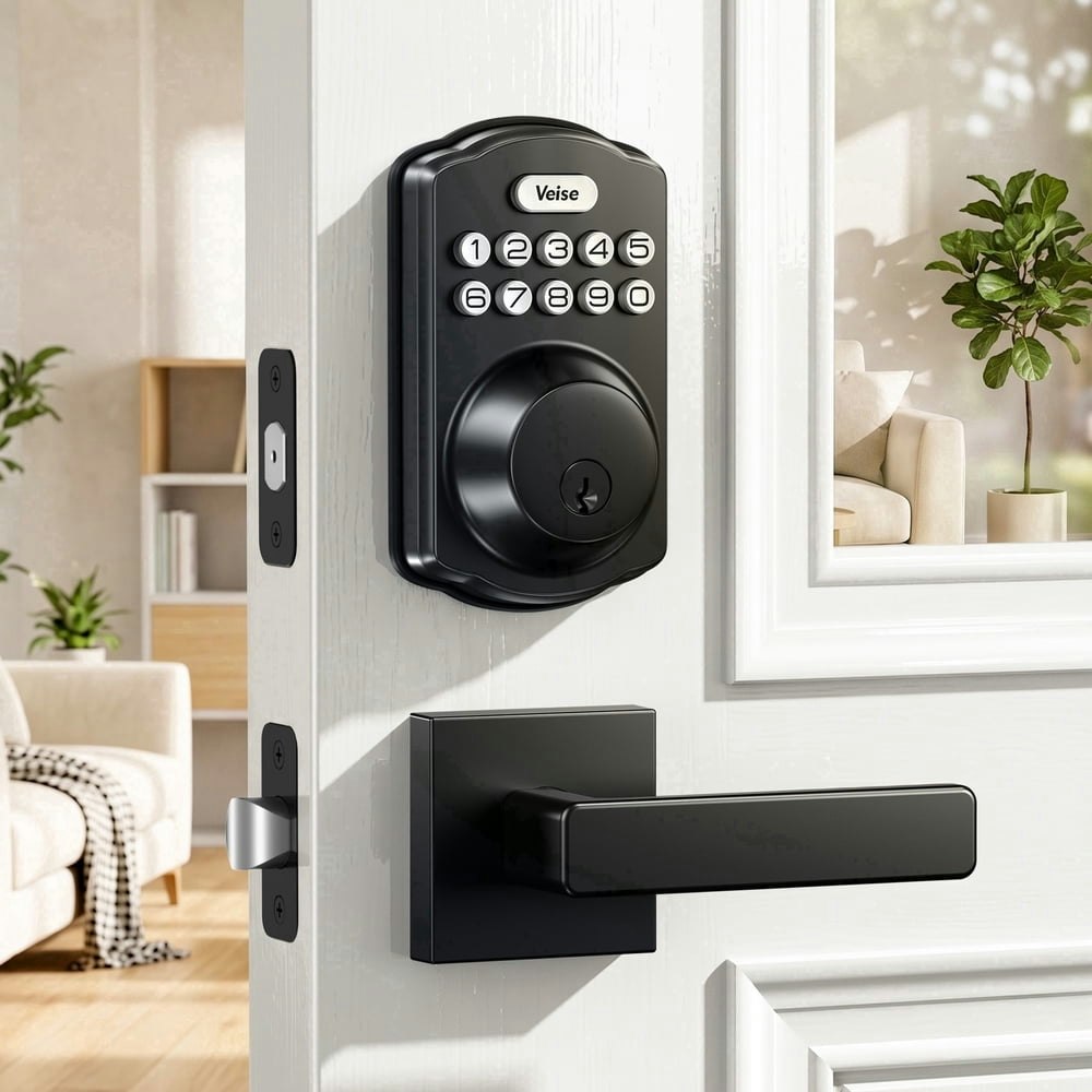 Veise Keyless Entry Electronic Keypad Deadbolt with 2 Lever Handles: $69.99 Veise Keyless Entry Electronic Keypad Deadbolt with 2 Lever Handles: $69.99