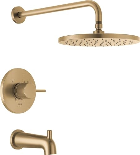 Delta 14 Series Round Rainfall Bathtub and Shower Faucet Set: $236.38 Delta 14 Series Round Rainfall Bathtub and Shower Faucet Set: $236.38