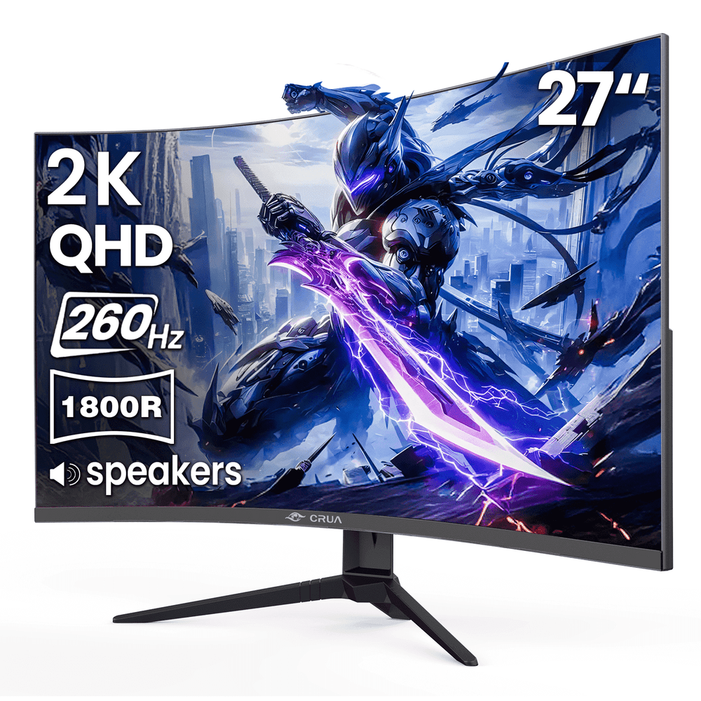 Crua 27" 1440p HDR LED FreeSync Curved Monitor: $179.99 Crua 27" 1440p HDR LED FreeSync Curved Monitor: $179.99
