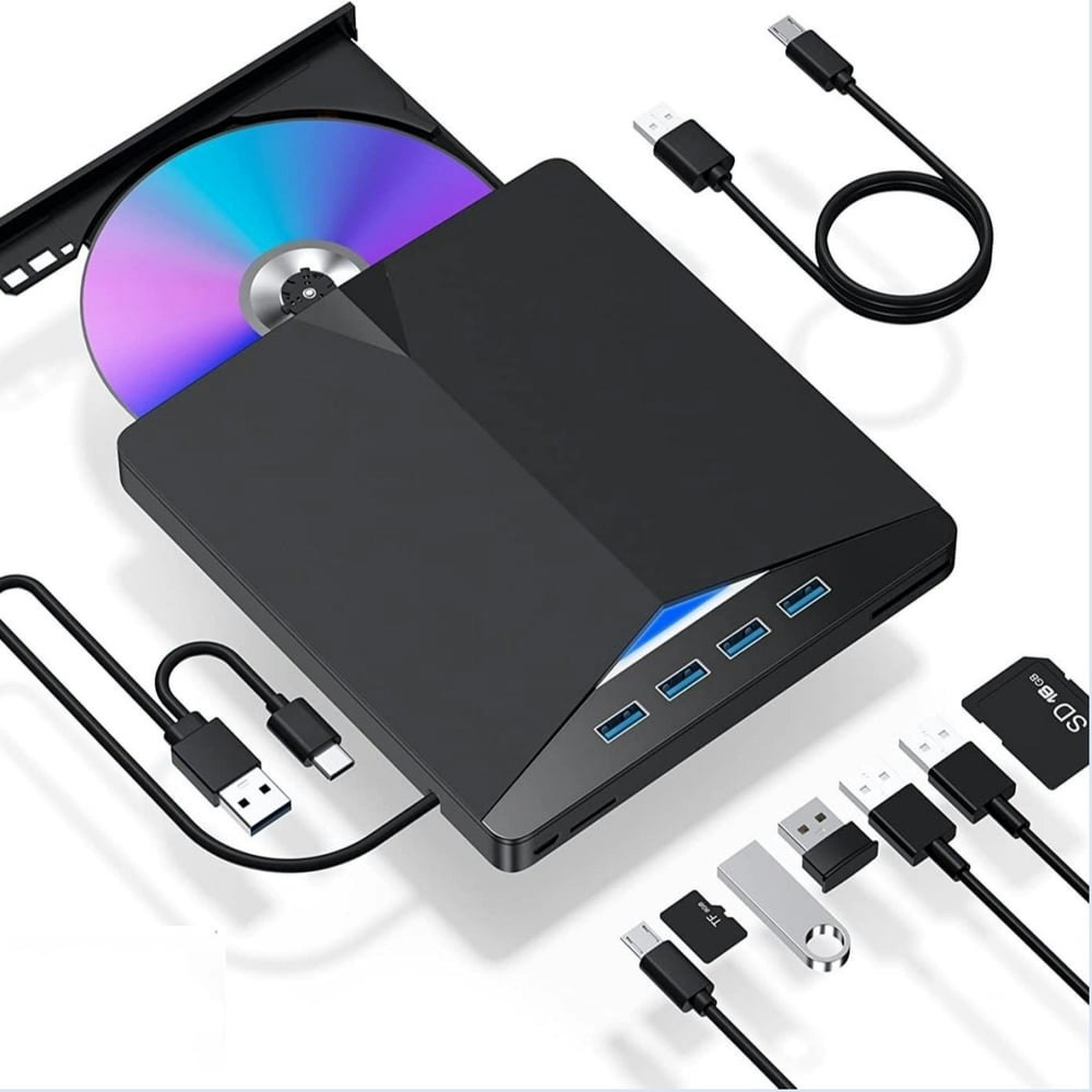 7-in-1 External 4K Blu-ray Burner and DVD Drive: $69.99