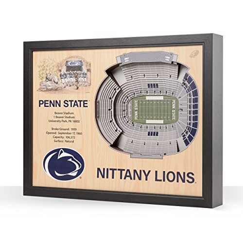 YouTheFan Penn State Nittany Lions 25-Layer StadiumView Wall Art: $114.41 YouTheFan Penn State Nittany Lions 25-Layer StadiumView Wall Art: $114.41