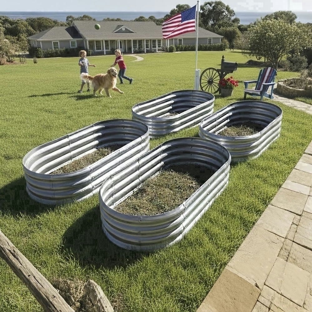 Matsky Galvanized Raised Garden Bed 4-Pack: $67.99