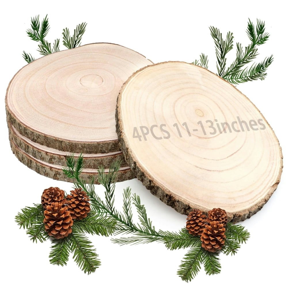 Zynery 11-13 Inch Unfinished Wood Rounds 4-Pack: $21.56