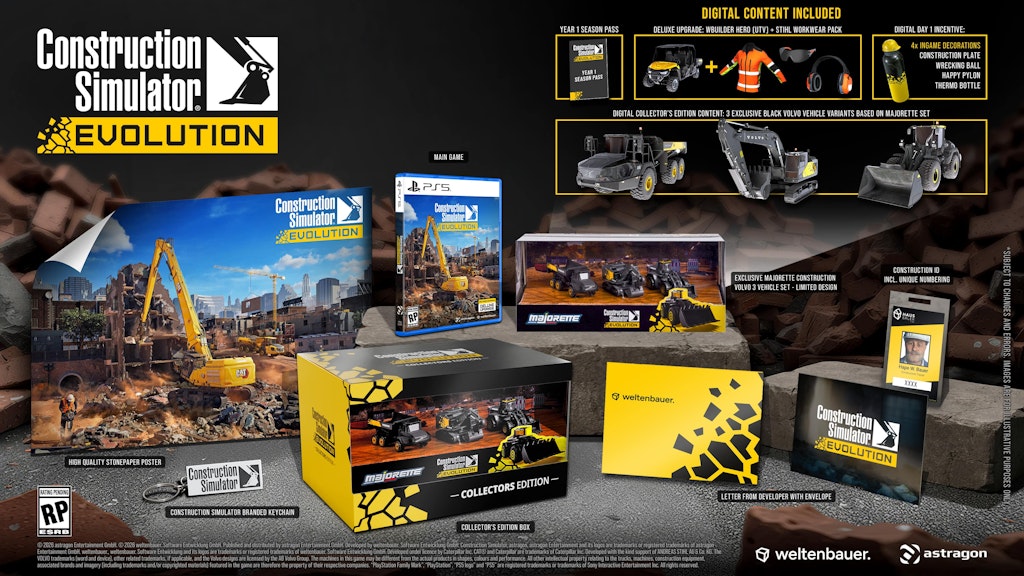 Construction Simulator Evolution Collector's Edition for PlayStation 5: $99.99 Construction Simulator Evolution Collector's Edition for PlayStation 5: $99.99