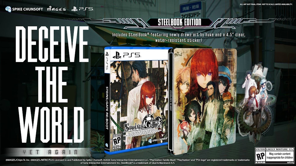 Steins;Gate Re:Boot SteelBook Edition PlayStation 5: $69.99 Steins;Gate Re:Boot SteelBook Edition PlayStation 5: $69.99