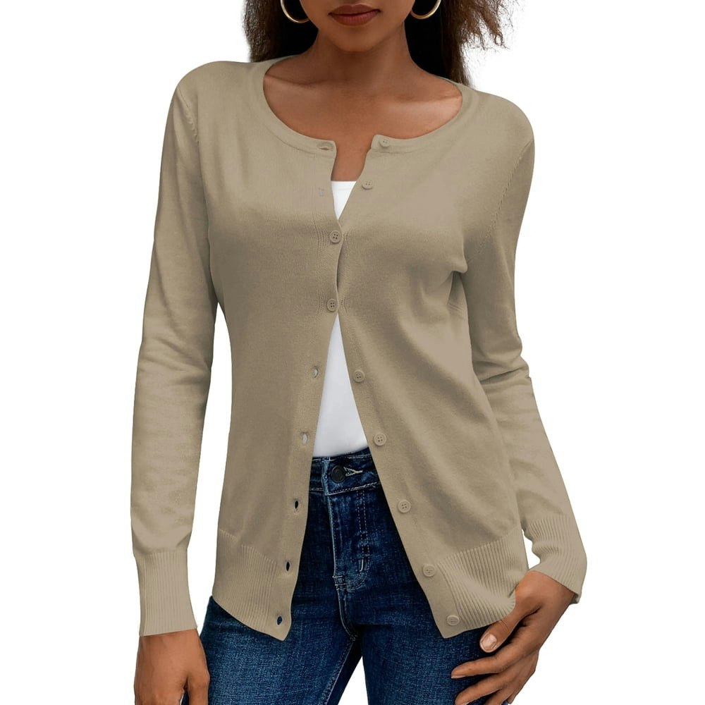 A.Jesdani Women's Lightweight Knit Crewneck Cardigan: $24.99 A.Jesdani Women's Lightweight Knit Crewneck Cardigan: $24.99