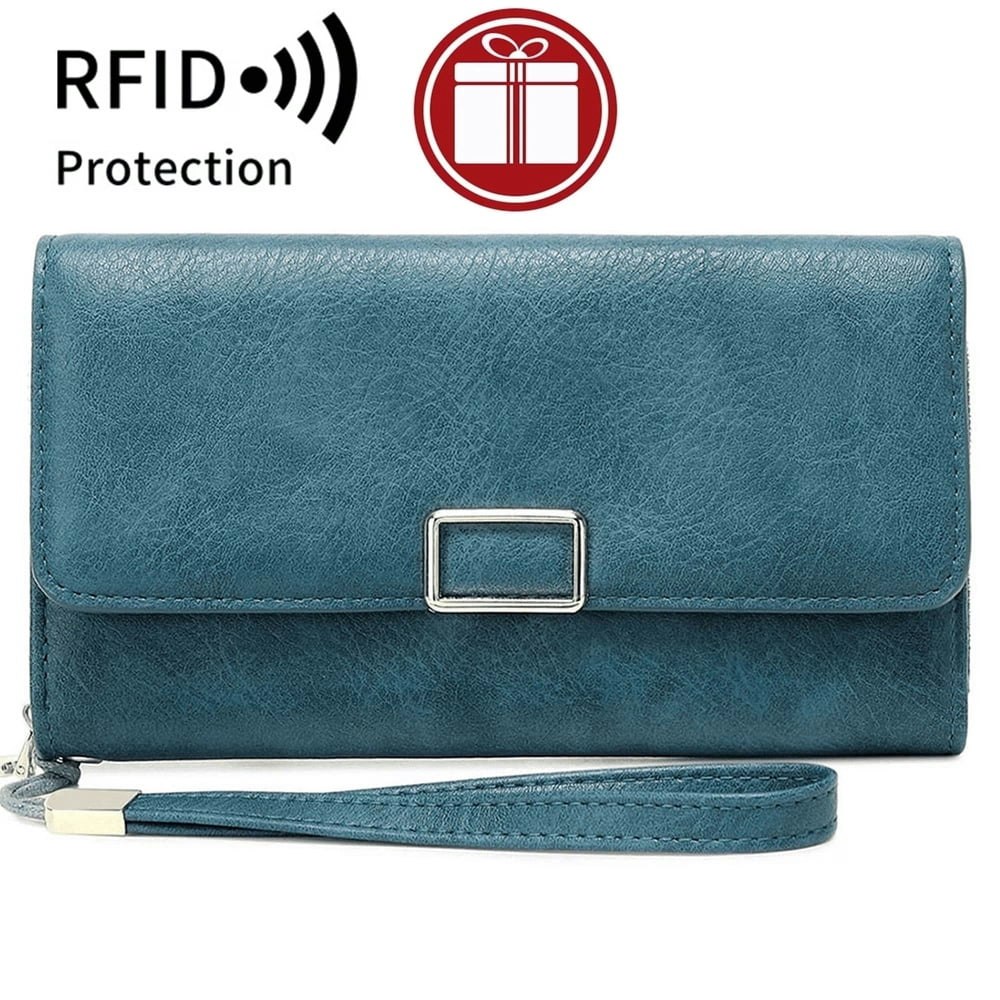 Lvelia Women's RFID Blocking Leather Wristlet Wallet: $15.99