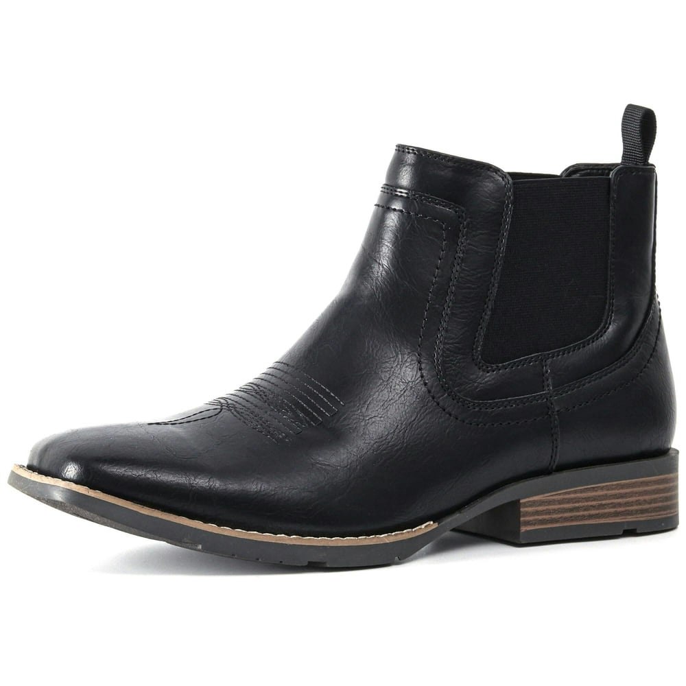 Men's Square Toe Western Chelsea Boots: $43.99 Men's Square Toe Western Chelsea Boots: $43.99