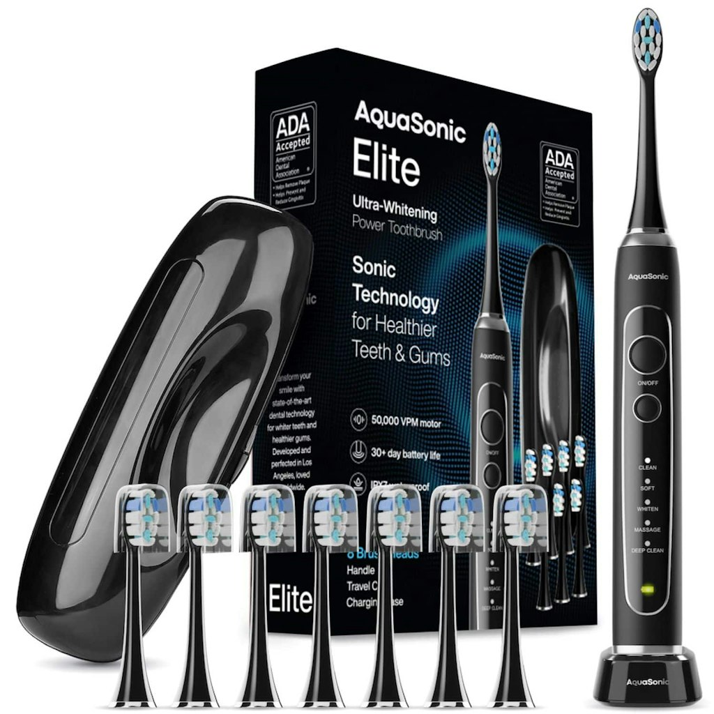 Aquasonic Elite Rechargeable Electric Toothbrush 8-Pack: $40.95 Aquasonic Elite Rechargeable Electric Toothbrush 8-Pack: $40.95