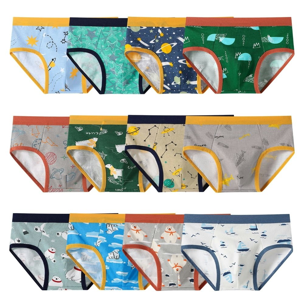 Yintry Toddler Boys Cotton Briefs 12-Pack: $16.99 Yintry Toddler Boys Cotton Briefs 12-Pack: $16.99