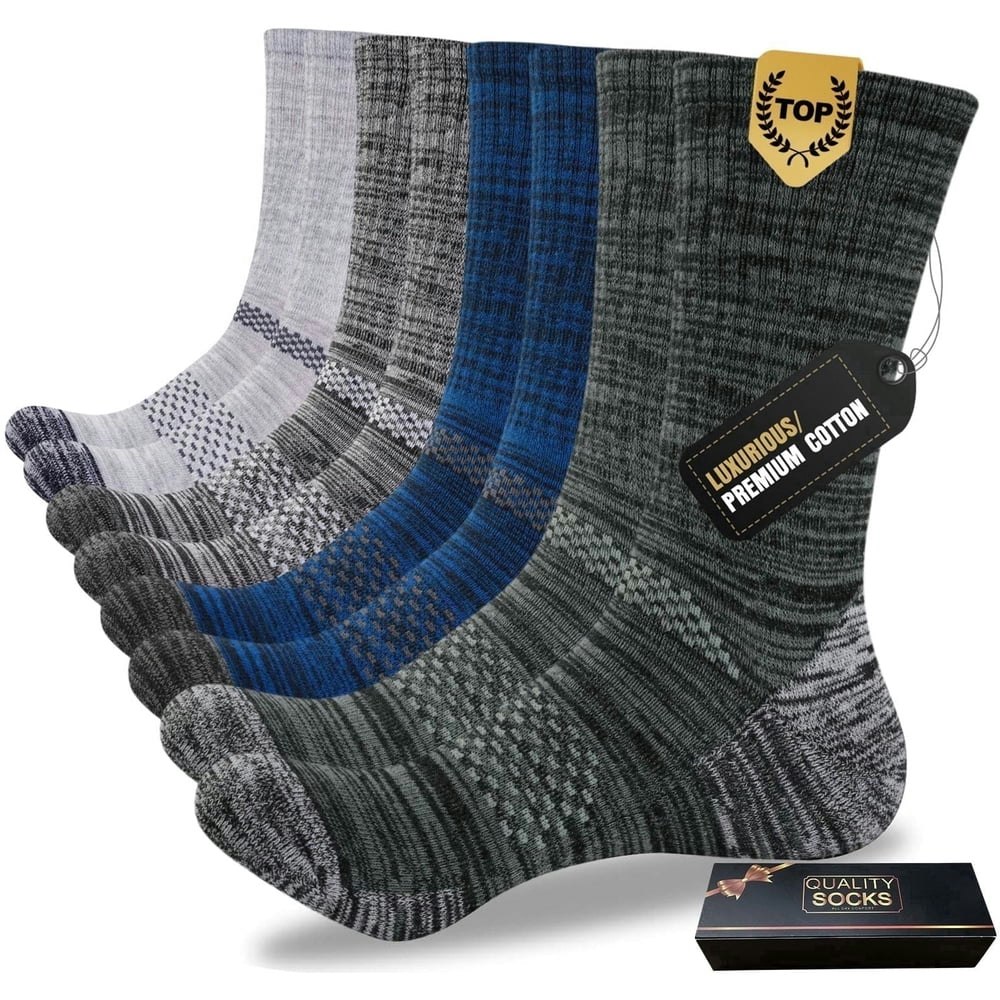 Freeyoka Men's Cushioned Crew Work Socks 4-Pack: $11.99 Freeyoka Men's Cushioned Crew Work Socks 4-Pack: $11.99