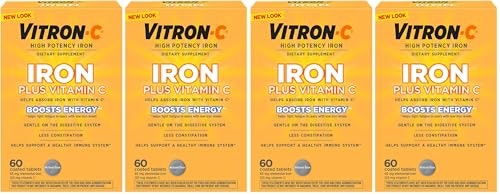 Vitron-C High Potency Iron and Vitamin C Supplement 60-Count 4-Pack: $47.28