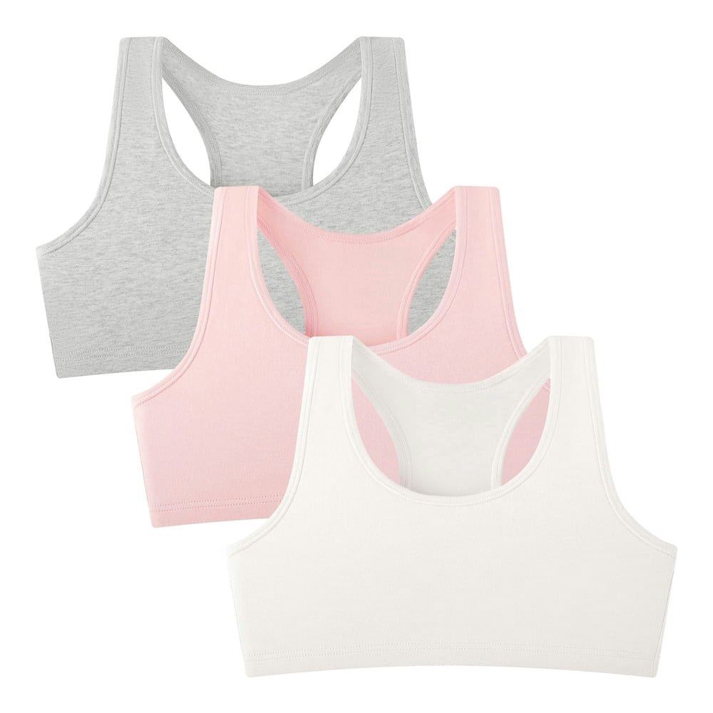 Innersy Girls' Cotton Racerback Training Bra 3-Pack: $19.99 Innersy Girls' Cotton Racerback Training Bra 3-Pack: $19.99