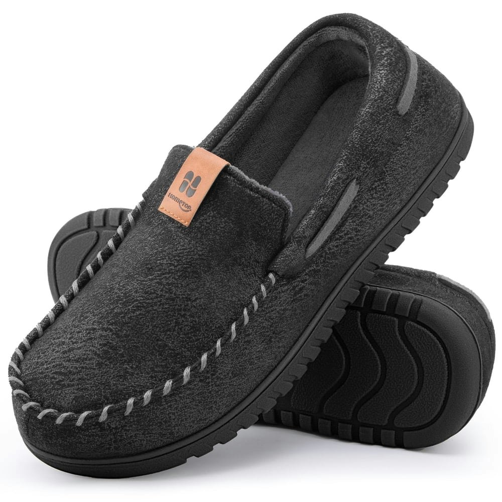 HomeTop Men's Microsuede Moccasin Slippers: $21.99 HomeTop Men's Microsuede Moccasin Slippers: $21.99