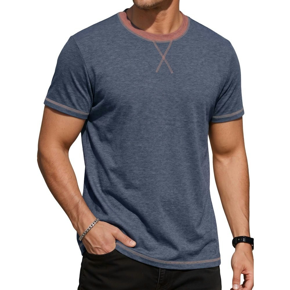 Richcoin Men's Color Block Crewneck T-Shirt: $14.98 Richcoin Men's Color Block Crewneck T-Shirt: $14.98