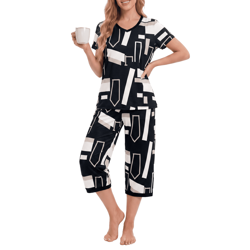 PatPat Women's 2-Piece V-Neck Pajama Set: $18.99 PatPat Women's 2-Piece V-Neck Pajama Set: $18.99