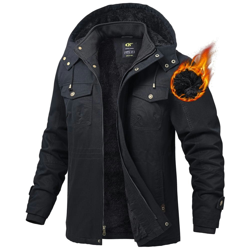 Tyhengta Men's Fleece-Lined Winter Cargo Jacket: $69.99 Tyhengta Men's Fleece-Lined Winter Cargo Jacket: $69.99