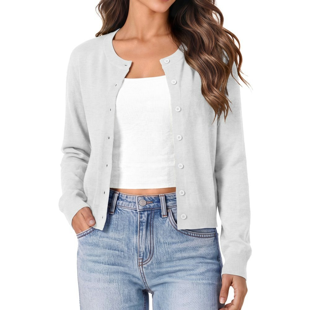 Sundazz Women's Cropped Button-Up Cardigan: $16.99