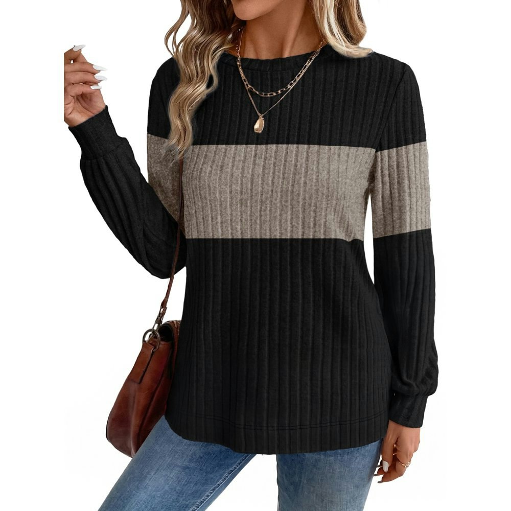Moyiko Women's Color Block Crewneck Long Sleeve Tunic: $14.98 Moyiko Women's Color Block Crewneck Long Sleeve Tunic: $14.98
