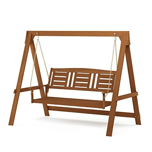 Furinno Tioman Hardwood A-Frame 3-Seater Porch Swing: $189.75