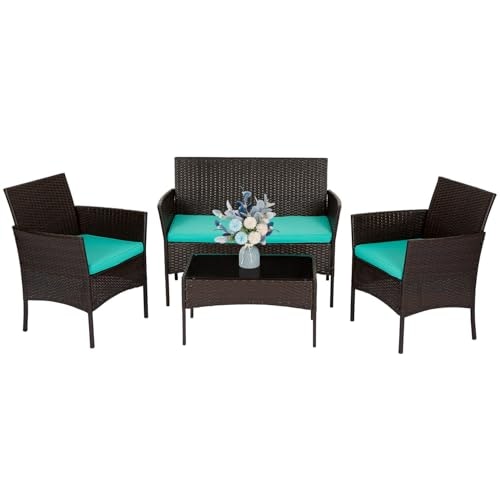 FDW 4-Piece Wicker Patio Furniture Set: $134.99 FDW 4-Piece Wicker Patio Furniture Set: $134.99
