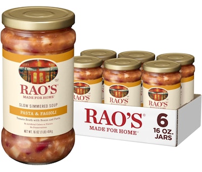Rao's Made For Home Pasta & Fagioli Soup 16-oz. Jar 6-Pack for $9.22 via Sub. & Save + free shipping w/ Prime